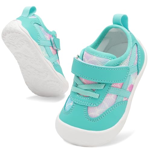 Image of Scurtain Baby Shoes Boy Girl First Walking Shoe Infant Crib Breathable Sneakers Lightweight Barefoot Shoes for Babies