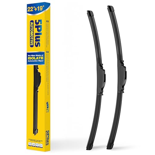 Image of 22 inch+19 inch Windshield Wiper Blades Replacement for Ford Focus 2000-2011,Toyota Highlander 2001-2007,RAV4 2001-2005 Original Factory Quality Fit for U /J HOOK Front Wipers Arm(Pack of 2)