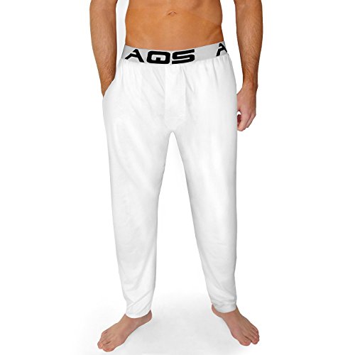 aqs Men's Lounge Pants (X-Large, White)
