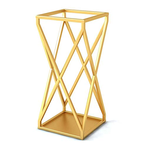 JLXJ Regenschirmständer Gold Modernen Schirmständer, Metall Nordischen Stil Umbrella Holder Organizer, Indoor-Home-Office-Hotel-Eingang Platzsparend, Stöcke, Walking-Sticks Lagerung Cover