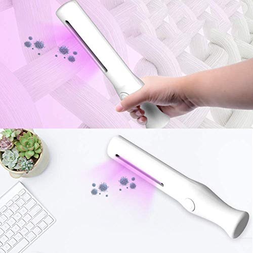 ADLOASHLOU Portable UV Light Mini Sanitizer Travel Wand UV Light Without Chemicals UV Light Cordless Portable Household Non-Toxic, for Home car Wardrobe Toilet Living Room Bedroom Pet Area