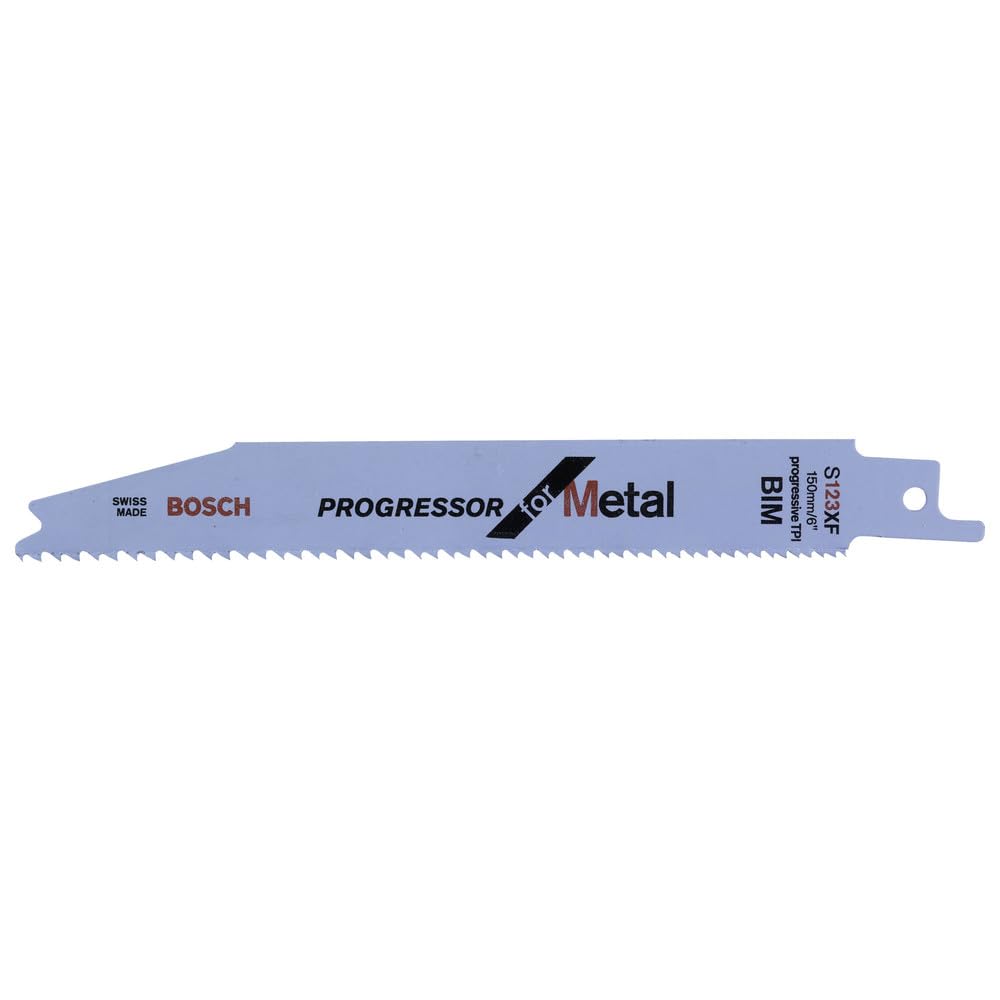 Bosch Professional Reciprocating Saw Blades, For Metal, S123Xf, Blade Length 150Mm, For Regular-Strength Steel Pipes And Profiles Of Wall Thickness From 1Mm To 8Mm, Pack Of 5-picture-15