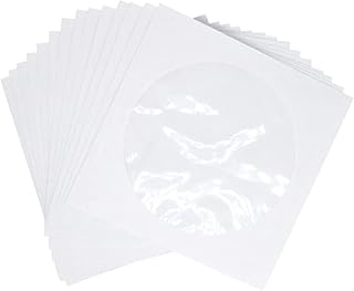 Veemoon 200 Pcs Armazenamento De Disco CD Armazenamento Dvd Saco De Armazenamento CD Organizador Caso De CD Malas Organizador Sacos Titular De Armazenamento Saco De Papel CD Carteira Caso