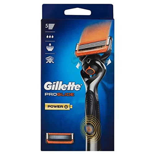 Gillette Fusion ProGlide Power - Cortapelos para hombre, cuchillas de afeitar de mano libre, 1 mango y 1 cuchilla de afeitar de 1 cuchilla, recorta las zonas más difíciles
