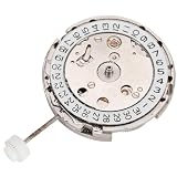 Anu Limen 2813 Automatic Mechanical Watch Movement, Metal White Three Hands Single Calendar Red Wheel Replacement Part for Watch Repair