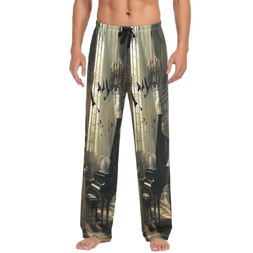 Pantalon de pyjama pour homme anti-serrage avec cordon réglable et poches de rangement