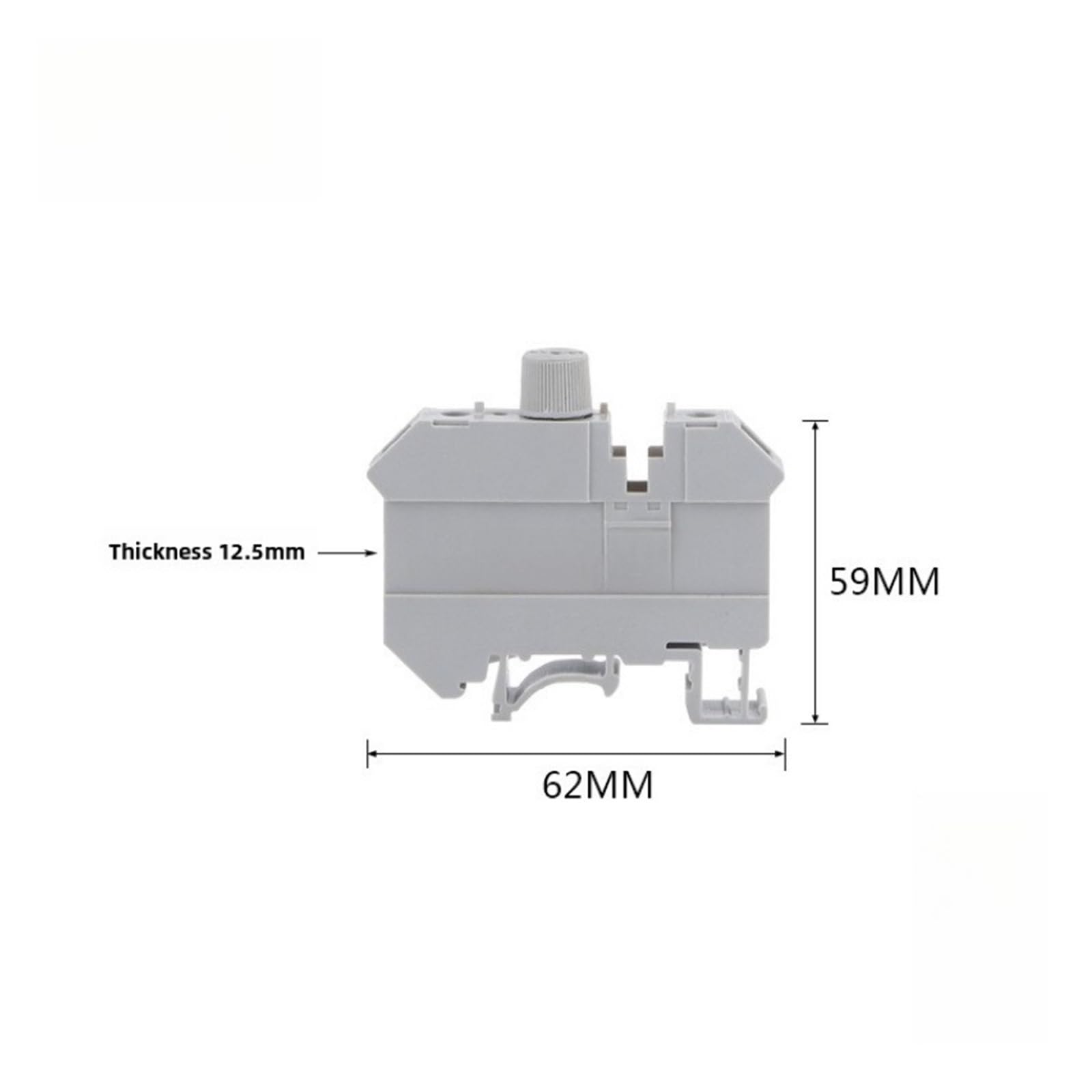 Bornier à fusible gris UK10-HES1 UK10RD monté sur Rail DIN, porte-fusible de 10mm, Protection des circuits électriques industriels, 10 pièces(Gray)