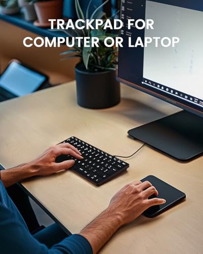 Image of Perixx PERIPAD-706 [Firmware Updated] Wireless Slim Touchpad for Windows System - Multi-Device Bluetooth and 2.4G RF Connectivity - Rechargeable via USB-C - Large Size 5.31x4.57x0.55 Inches - Black