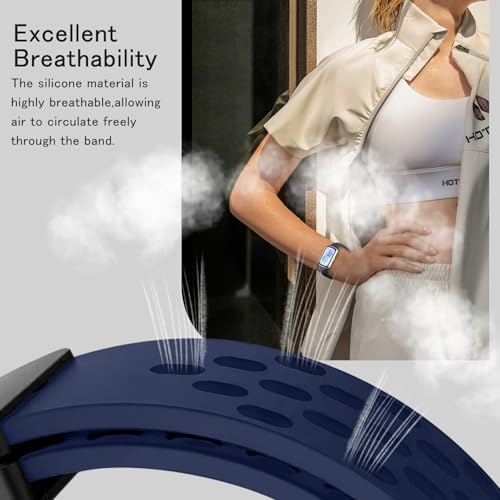 SumNeol Silikonowa bransoletka kompatybilna z Huawei Band 11 / Band 11 Pro, dla mężczyzn i kobiet, magnetyczna, oddychająca, sportowa bransoletka do zegarka Huawei Band 11 / Band 11 Pro, niebieska