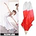 Yardwe 2pcs Artificial Silk Belly Dance Bamboo Fans Veils National Belly Dance Long Fan Veils Flag Streamer for Women Dancing Performances