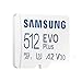 Samsung EVO Plus microSD Memory Card + Adapter, 512GB microSDXC, Speeds Up to 160 MB/s, UHS-I, C10, U3, V10, A3, Upgrade Storage for Phones, Tablets, Gaming Consoles, DSLR Cameras, PCs, MB-MC512SA/AM