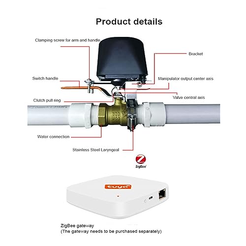 Contrôleur de valve eau gaz Zigbee Tuya interrupteur robot pour vanne quart de tour