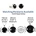 Echmeck Sterling Silver Black Onyx Handmade Round Stud Earrings for Women & Men - 9mm
