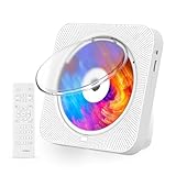 AUSTEPAX Portable CD Player with Speakers Portable CD Player with Bluetooth Support Timed Portable CD Player with Headphones CD Players for Home Support CD FM USB SD AUX Kids CD Player for Gift White