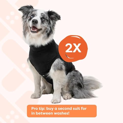 Suitical Recovery Suit Hund, L, Schwarz