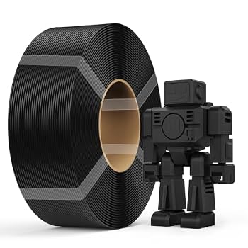 Creality Refill PETG Filament 1kg(2.2lbs) 3D Printer Filament:Refilament 1.75mm PETG Filament, for Bambu Lab Reusable Spools, Dimensional Accuracy ±0.03mm, Black