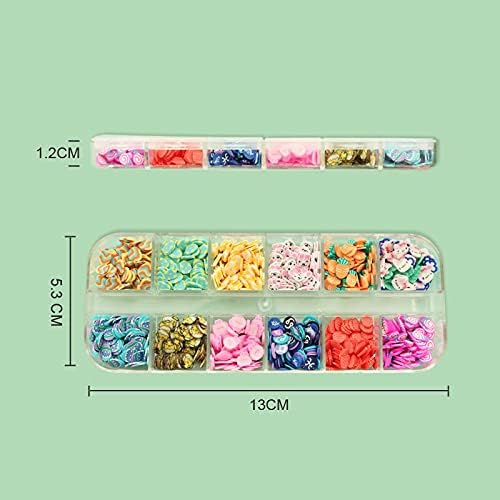 Easter Eggs Polymer Clay Slices Nail Art Accessories Easter Bunny Sequins for Nail Design Soft Pottery Slimes Manicure Flakes - (Color: 12FHJ)