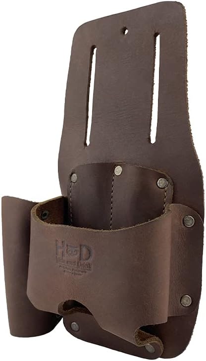 Get Discount 70% Price Hide & Drink, Leather Tape & Knife Holder, Marking and Measuring Pouch, Tool Case, Screwdriver Holster, Pocket Belt Pouch, Handmade (Bourbon Brown)