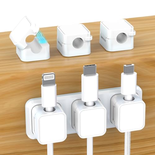 ケーブルホルダー ケーブルクリップ マグネット コードホルダー マグネットクリップ マグネットケーブル ケーブルホルダー USB-C ケーブル Micro USB ケーブル 対応 Magnetic Cable Holder
