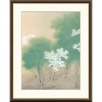 Amazon.co.jp: JHA 絵画 アート額絵 日本の名画 菱田春草「桐に