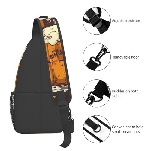 Bolso cruzado para hombre mochila tipo bandolera negra miniatura 5