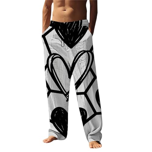 Pantalon en lin long homme taille 3XL respirant pour l'été