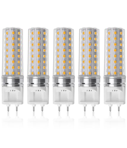 enwant Lampadine LED G12 Lampadina a ioduri metallici CDMT Sostituzione, lampadina LED G12+ da 10 Watt Sostituisce lampadina MasterColor/Powerball/HID/T6, 85-265 V, confezione da 5(3000K Warm White)