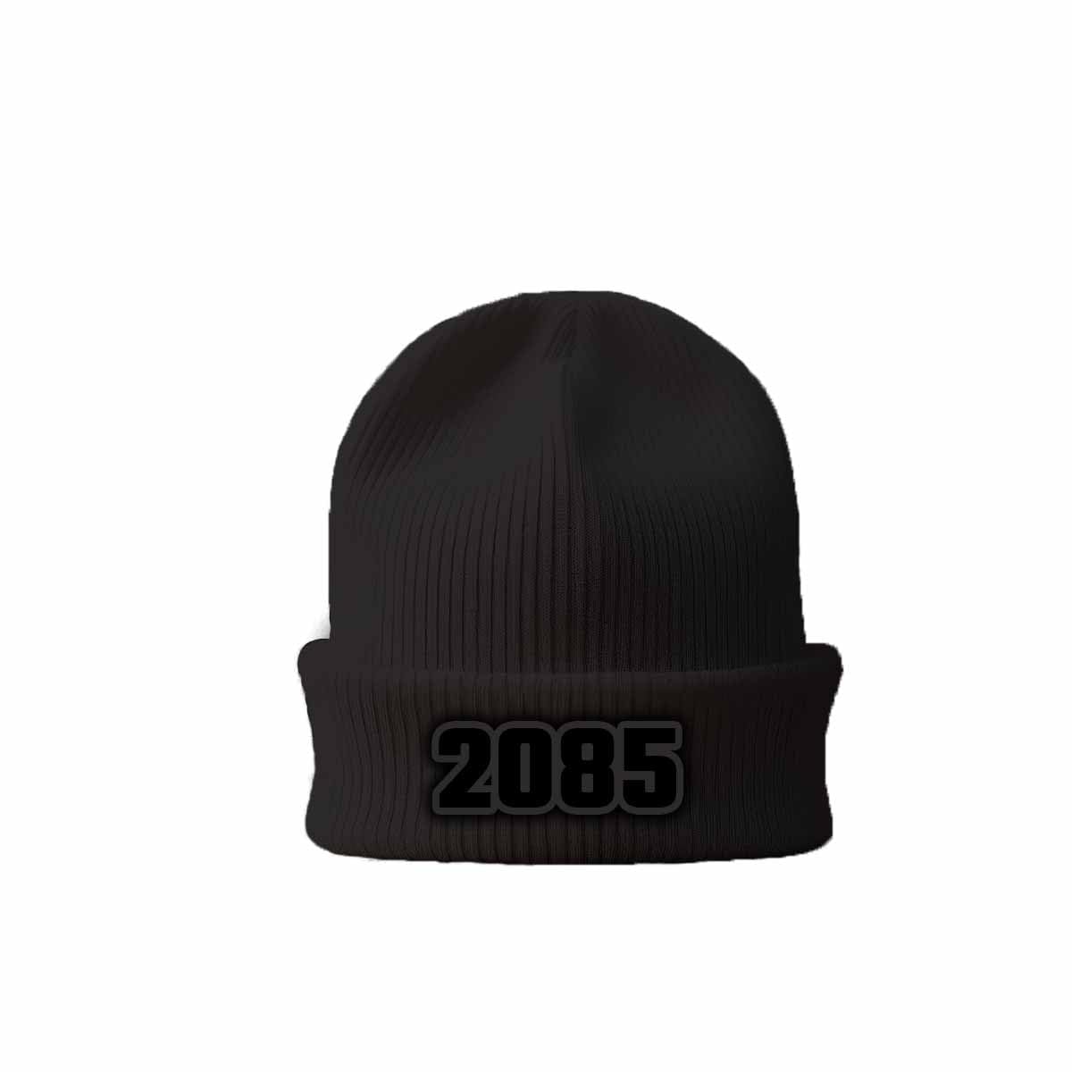 Bonnet 2085 Year en maille premium gris foncé au revers structuré