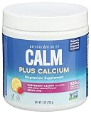 NATURAL VITALITY Raspberry Lemon ,Magnesium Calm Plus Calcium Drink Mix Powder, 8 OZ