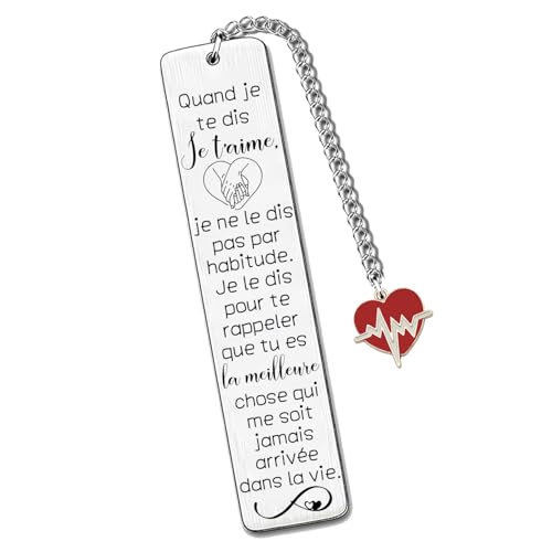 Cadeau Couple Marque-pages Amoureuses Femmes Anniversaire Cadeaux Saint-Valentin Fiançailles de Mariage Chérie Romantique Souvenir Miel Spécial Petite Amie...