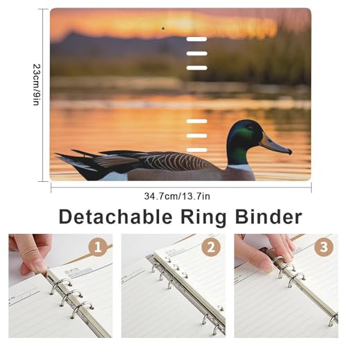 Carnet A5 en cuir rechargeable pour notes d'affaires et planification - 2