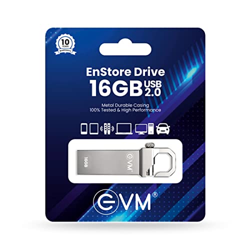EVM EnStore 16GB Metal USB 2.0 Flash Drive - High Read Speeds up to 15MB/s & Write Speeds up to 8MB/s - Durable Metal Casing - Ideal for Data... - Image 6
