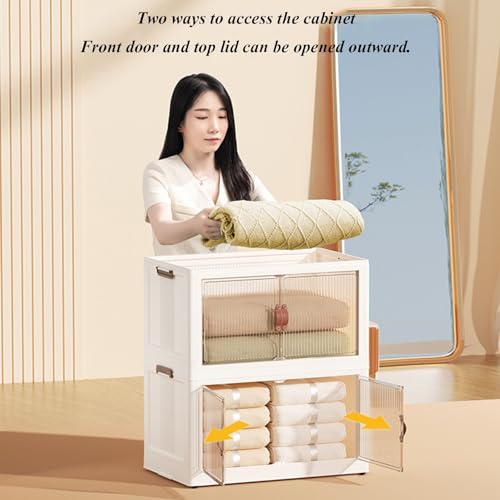 Bacs de rangement empilables et pliables avec couvercles pour optimiser vos placards - 5