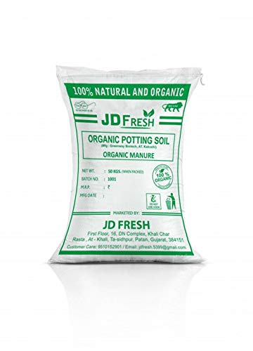 JD FRESH Enriched Premium Organic Earth Magic Potting Soil Mix with Required Fertilizers for Plants (50 kg )