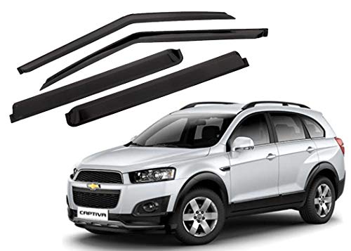 Image of Carsaaz Unbreakable Door Visor /Rain Visor /Wind Deflector for Chevrolet Captiva (Set of 4 Pcs)