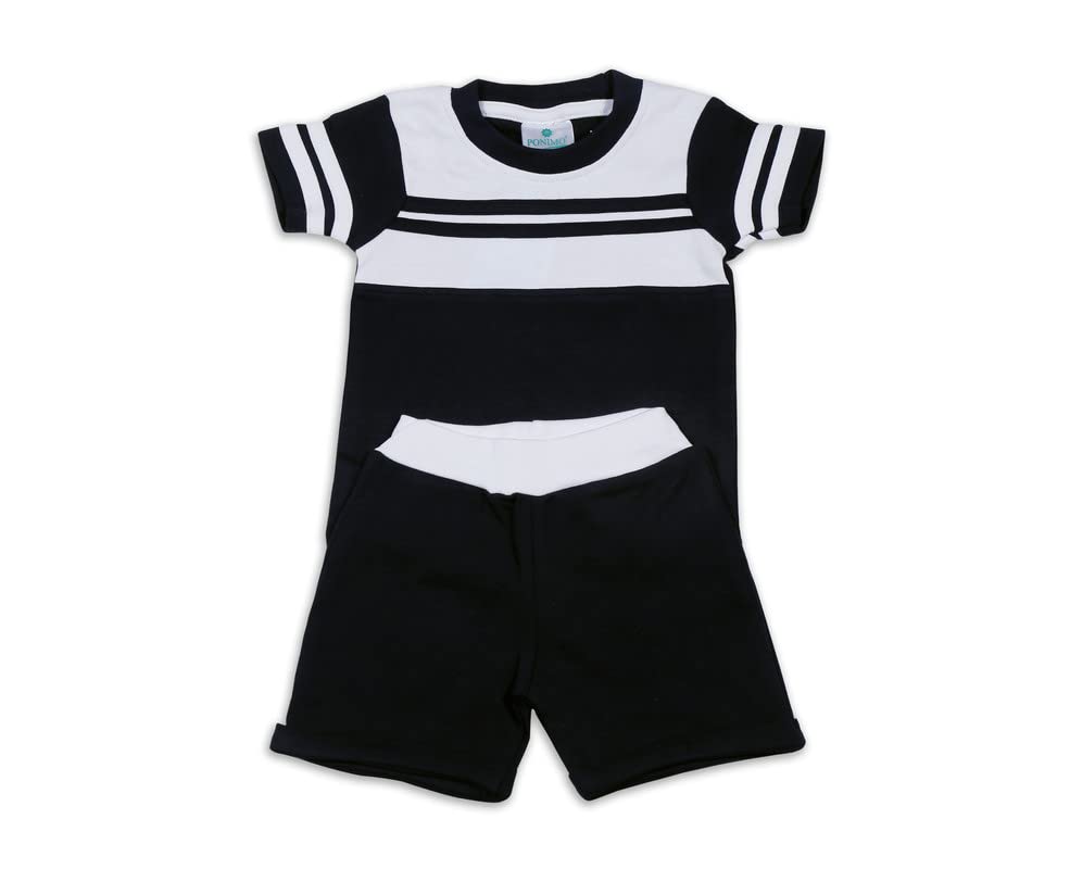 PONIMO MILTON BOYS T-SHIRT AND SHORTS CLOTHING SET 100% PURE COTTON