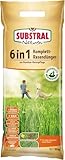 Substral Naturen 6in1 Komplett Rasendünger, mit Sofort und Langzeitwirkung mit Extra Kalk und Kalium, 135 m², 10 kg