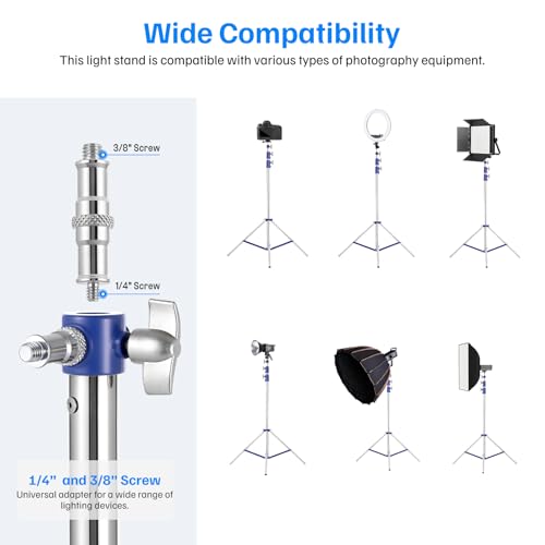 Heavy Duty Light Stand for Photography, 9.8ft/300cm Adjustable Tripod by GSYXERGILES - Used condition - Image 3