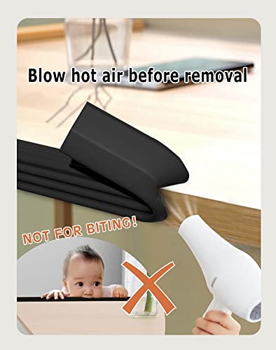 Soft & Extra Wide Edge Protector For Baby (6.5Ft) With Strong 3M Tape, Baby Proof Corners And Edges, Baby Proofing Furniture Padding, Foam Edge Guards For Baby Safety, Fireplace (Black) #TOP5