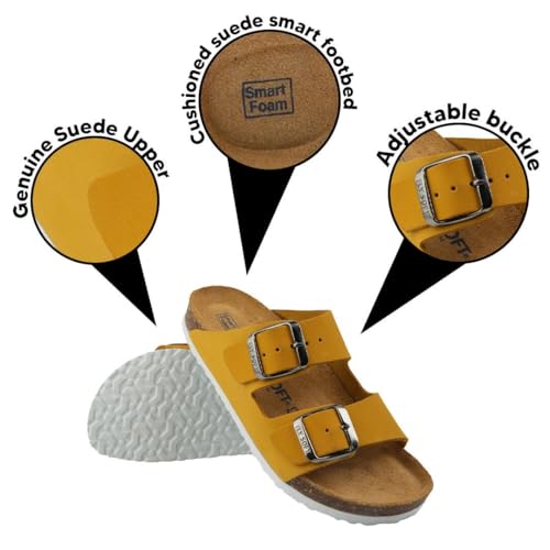 Image of Kids' 100% Genuine Leather Sandals - Comfortable Smart Foam Footbed, Adjustable Straps, Durable Non-Slip Sole and Stylish