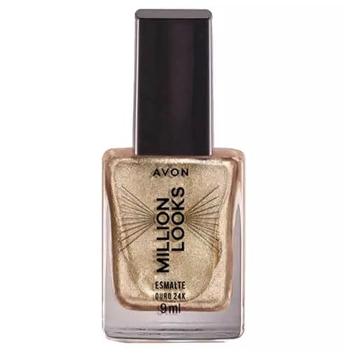 Kit manicure: Algodao (25g) + acetona (50ml) + 2 lixas de unha mini + esmalte Million Looks Ouro 24k