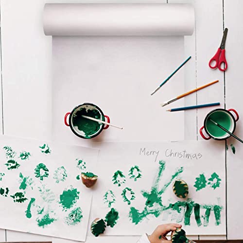 Image of White Paper roll (100 GSM) Perfect for Wall Art, Painting Paper, Drawing Paper, Paper Roll for Kids Easel and Wrapping Paper (36 Inch, 50 Meter)