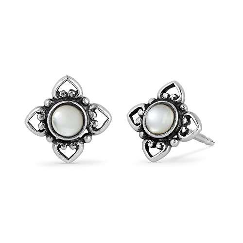 Boma Jewelry Sterling Silver Flower Stud Earrings