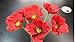 10 PCS High Quaulity Fresh Artificial Mini Real Touch PU/ latex Corn Poppies Decorative Silk fake artificial poppy flowers for Wedding holiday Bridal Bouquet Home Party Decor bridesmaid (Red)