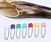 AnMiao Star 100 Pcs 7 Colors Plastic Head Safety Pin Safety Locking Baby Cloth Diaper Nappy Pins (1.6Inch Long)