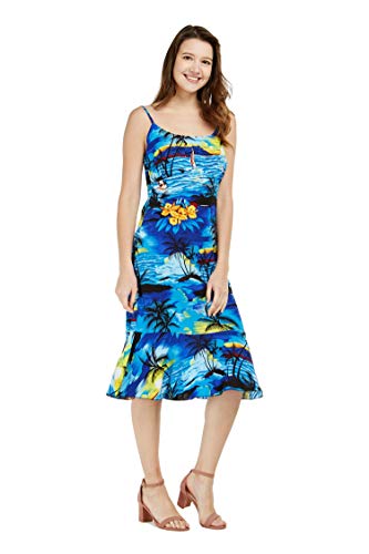 Image of Hawaii Hangover Family Matching Hawaiian Clothes, Sunset Blue | Family matching Hawaiian outfits, Sunset Blue, lightweight rayon, machine washable, tropical print, luaus, cruises