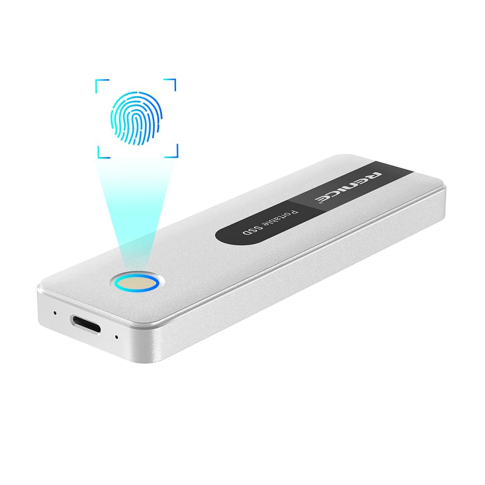 RENICE 1TB SSD 外付け 指紋認証 読出最大1000MB/秒 USB3.2 Gen2