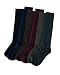 National 6-Pack Flat Knee Socks Wide Calf, Assorted 1, 6-pk