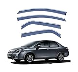 🚗【MATERIAL SUPERIOR】 La funda para lluvia para automóvil está hecha de material PC de primera calidad para una excelente durabilidad. El alto coeficiente elástico hace que la cubierta para la lluvia tenga una excelente resistencia al impacto y no sea fácil de romper o deformar, protegiendo eficazmente la ventana del automóvil. El efecto de transmisión de la luz es bueno, parece negro cuando se ve desde lejos y transparente cuando se ve de cerca,lo que garantiza una visión clara del conductor.