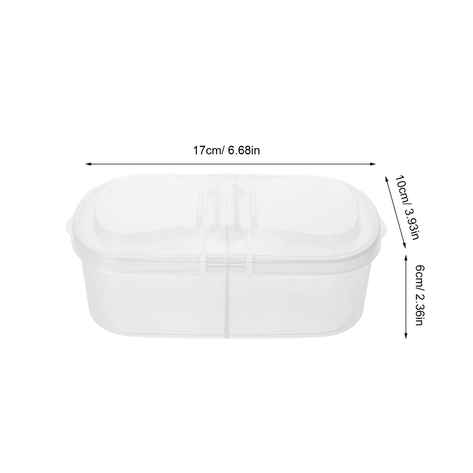 COLLBATH 12 Stück Teiliges Doppelte Frischhaltedosen mit Deckel Wiederverwendbare Snackboxen mit Zwei Fächern Transparente Aufbewahrungsbehälter für Schule Büro und Reisen Lebensmittelecht